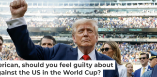 President Donald Trump appears at a FIFA Club World Cup 2025 match at New Jersey’s MetLife Stadium on July 13, 2025, with FIFA president Gianni Infantino standing to the right. Eva Marie Uzcategui/FIFA via Getty Images